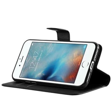 iPhone 7 / 7S / 8 / SE 2020 Plånboksfodral Skal (Svart)