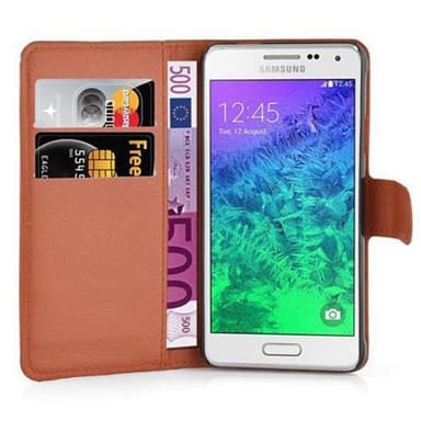 Samsung Galaxy ALPHA Plånboksfodral Skal (Brun)