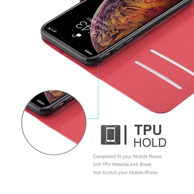 iPhone XS MAX Plånboksfodral Skal (Röd)