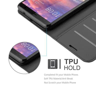 HTC U12 PLUS Plånboksfodral Skal (Svart)