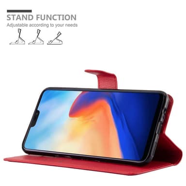 OnePlus 6 Plånboksfodral Skal (Röd)