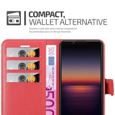 Sony Xperia 1 II Plånboksfodral Skal (Röd)