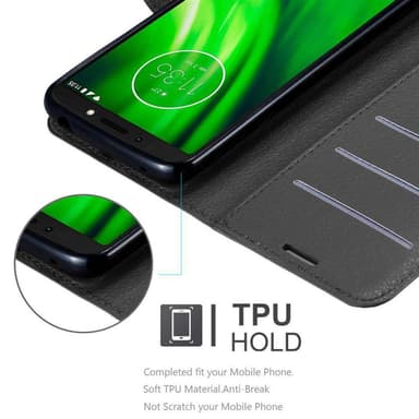 Motorola MOTO E5 / G6 PLAY Plånboksfodral Skal (Svart)
