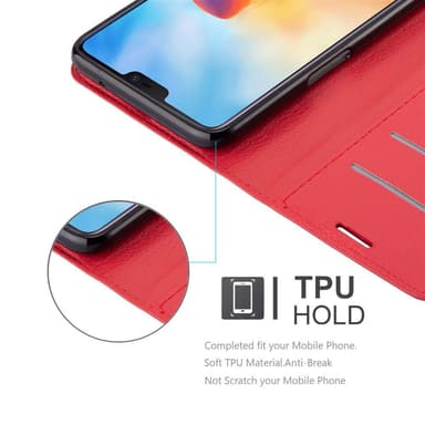 OnePlus 6 Plånboksfodral Skal (Röd)