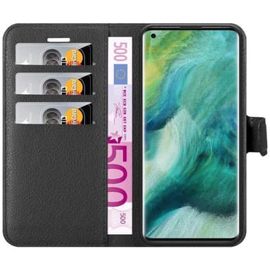 Oppo FIND X2 PRO Plånboksfodral Skal (Svart)