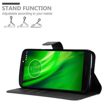 Motorola MOTO E5 / G6 PLAY Plånboksfodral Skal (Svart)