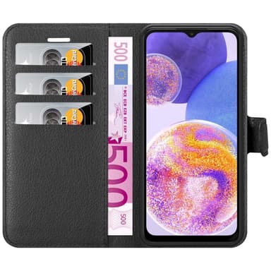 Samsung Galaxy A23 4G Plånboksfodral Skal (Svart)