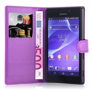 Sony Xperia M2 / M2 AQUA Plånboksfodral Skal (Lila)