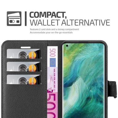 Oppo FIND X2 PRO Plånboksfodral Skal (Svart)