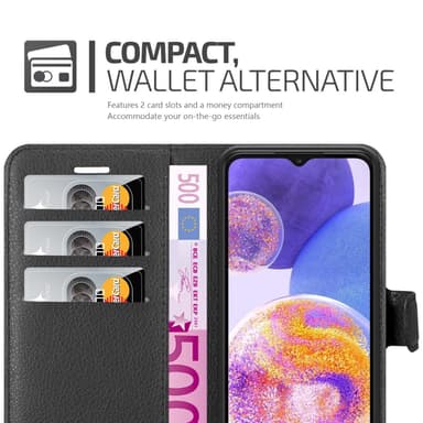 Samsung Galaxy A23 4G Plånboksfodral Skal (Svart)