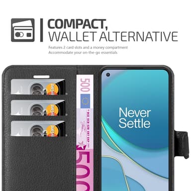 OnePlus 8T Plånboksfodral Skal (Svart)