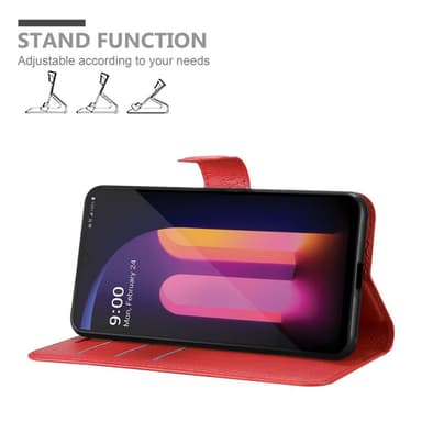 LG V60 ThinQ Plånboksfodral Skal (Röd)