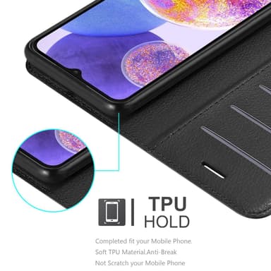 Samsung Galaxy A23 4G Plånboksfodral Skal (Svart)