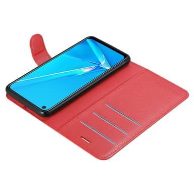 Oppo A92 Plånboksfodral Skal (Röd)