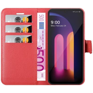 LG V60 ThinQ Plånboksfodral Skal (Röd)
