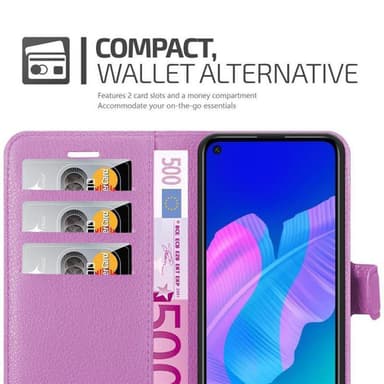 Huawei P40 LITE E Plånboksfodral Skal (Lila)
