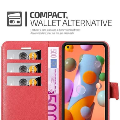 Samsung Galaxy A11 / M11 Plånboksfodral Skal (Röd)
