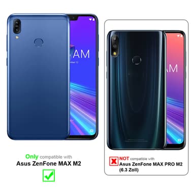 Asus ZenFone MAX M2 Plånboksfodral Skal (Röd)