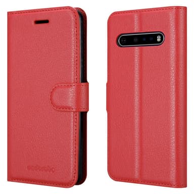 LG V60 ThinQ Plånboksfodral Skal (Röd)