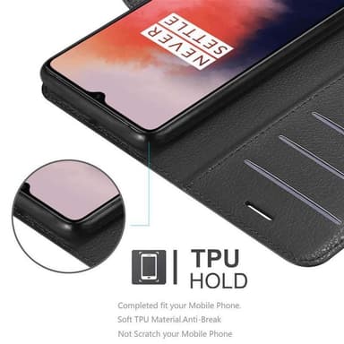 OnePlus 7T Plånboksfodral Skal (Svart)
