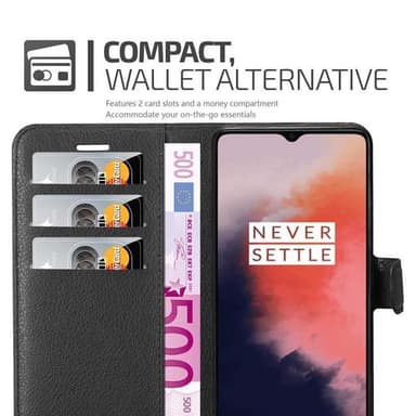 OnePlus 7T Plånboksfodral Skal (Svart)
