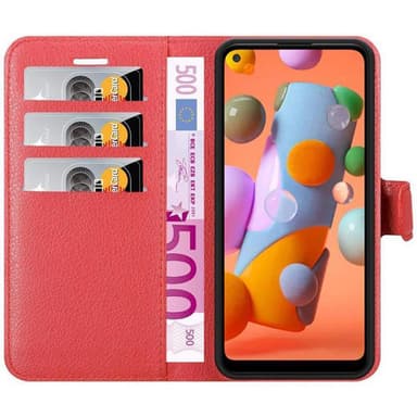 Samsung Galaxy A11 / M11 Plånboksfodral Skal (Röd)