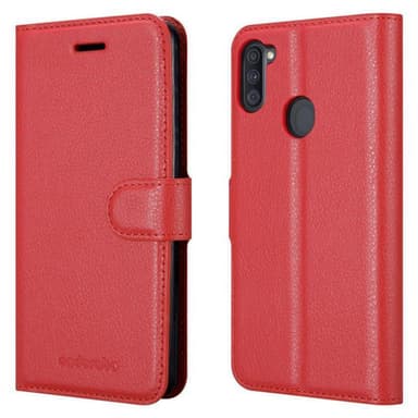Samsung Galaxy A11 / M11 Plånboksfodral Skal (Röd)