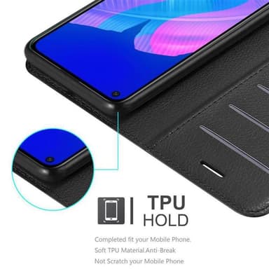 Huawei P40 LITE E Plånboksfodral Skal (Svart)