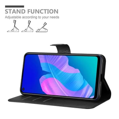 Huawei P40 LITE E Plånboksfodral Skal (Svart)