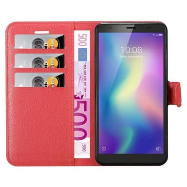 ZTE Blade A5 2019 Plånboksfodral Skal (Röd)