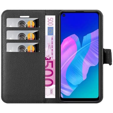 Huawei P40 LITE E Plånboksfodral Skal (Svart)