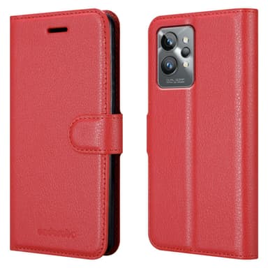 Realme GT 2 PRO Plånboksfodral Skal (Röd)