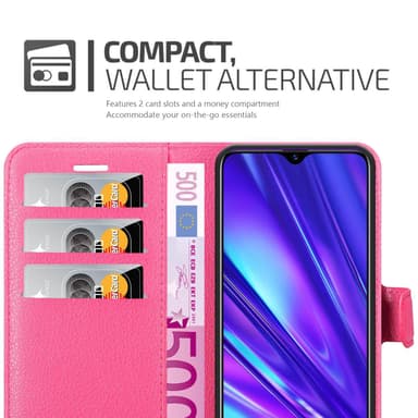 Realme 5 / 5i / 6i / C3 Plånboksfodral Skal (Rosa)