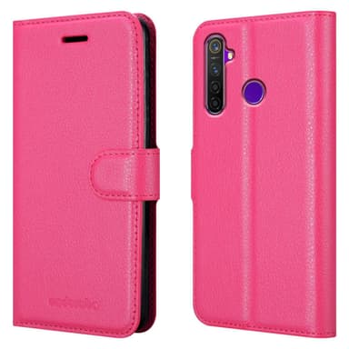 Realme 5 / 5i / 6i / C3 Plånboksfodral Skal (Rosa)