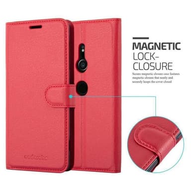 Sony Xperia XZ2 Plånboksfodral Skal (Röd)