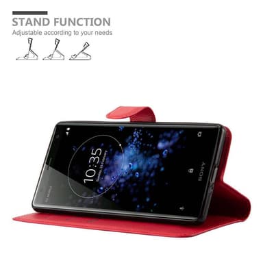 Sony Xperia XZ2 Plånboksfodral Skal (Röd)