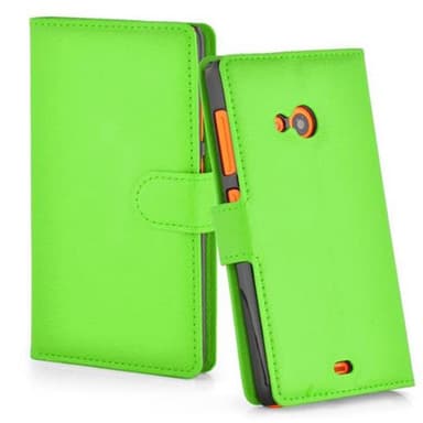 Nokia Lumia 535 Plånboksfodral Skal (Grön)