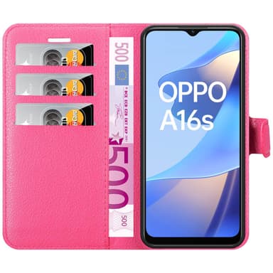 Oppo A16s / A54s Plånboksfodral Skal (Rosa)