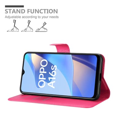 Oppo A16s / A54s Plånboksfodral Skal (Rosa)