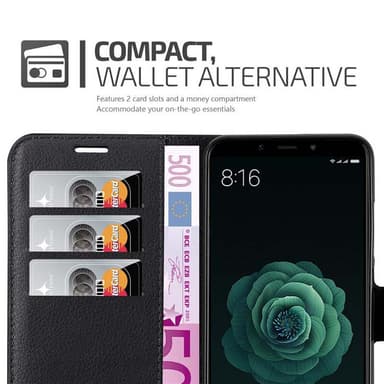 Xiaomi Mi A2 / Mi 6X Plånboksfodral Skal (Svart)