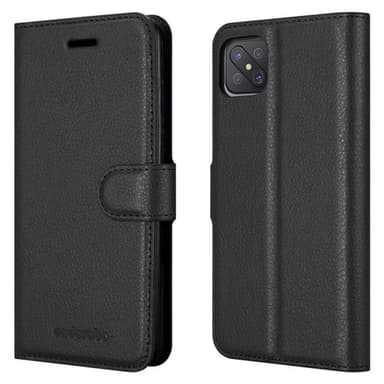 Oppo A92s Plånboksfodral Skal (Svart)