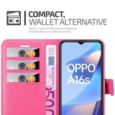 Oppo A16s / A54s Plånboksfodral Skal (Rosa)