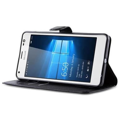 Nokia Lumia 850 Plånboksfodral Skal (Svart)
