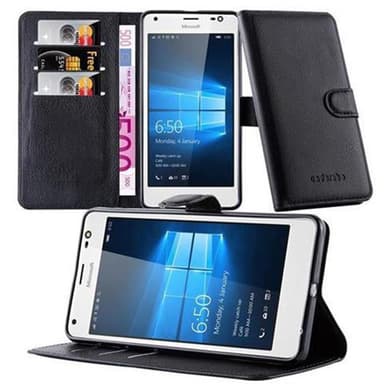 Nokia Lumia 850 Plånboksfodral Skal (Svart)