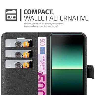 Sony Xperia 10 II Plånboksfodral Skal (Svart)