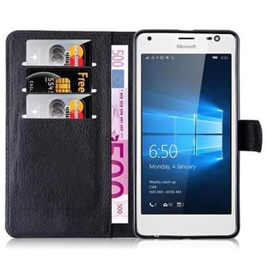 Nokia Lumia 850 Plånboksfodral Skal (Svart)
