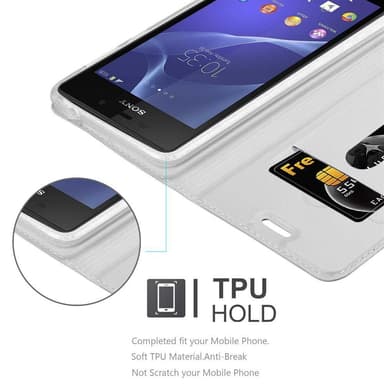 Sony Xperia M2 / M2 AQUA Fodral Skal Case (Silver)