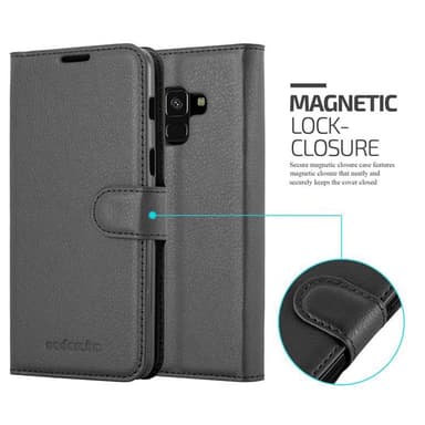 Samsung Galaxy A8 2018 Plånboksfodral Skal (Svart)