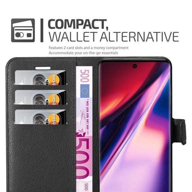 Samsung Galaxy NOTE 10 Plånboksfodral Skal (Svart)