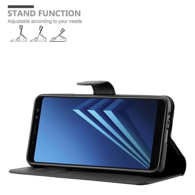 Samsung Galaxy A8 2018 Plånboksfodral Skal (Svart)